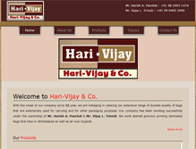 Tablet Screenshot of harivijaybags.com